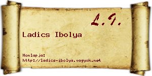 Ladics Ibolya névjegykártya